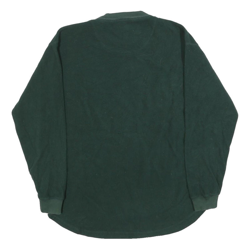 NAUTICA Mens Green Plain Polyester Crew Neck Basic Knit Jumper M Casual