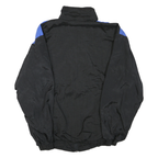 GOLFER Mens Black & Yellow Blue Zip Up Lightweight Polyester Blend Jacket L