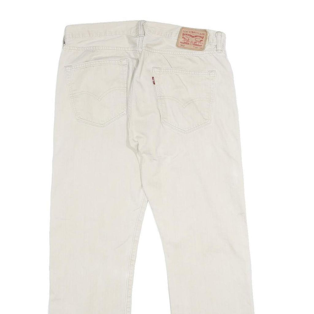 LEVI'S Mens Cotton Beige Classic Straight Trousers W34 L30 Casual Everyday