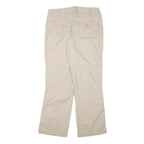 TOMMY HILFIGER Womens Relaxed Beige Cotton Blend Trousers W34 L32 Casual