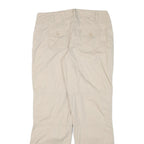 TOMMY HILFIGER Womens Relaxed Beige Cotton Blend Trousers W34 L32 Casual
