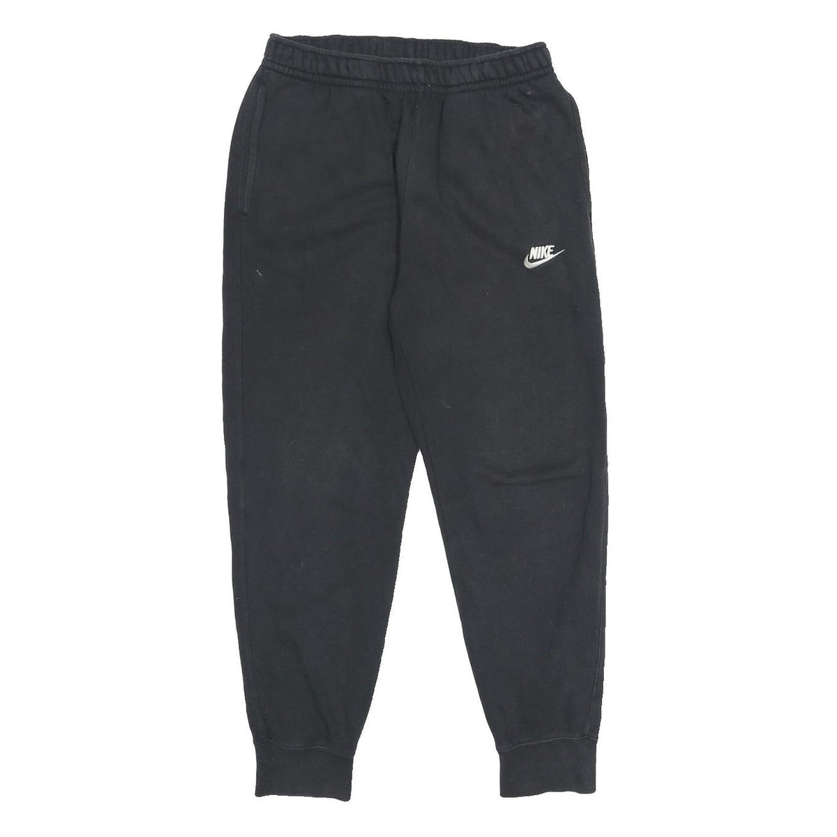 NIKE Mens Joggers Black S W26 L26 Cotton Blend Slim Tapered Casual Sportswear