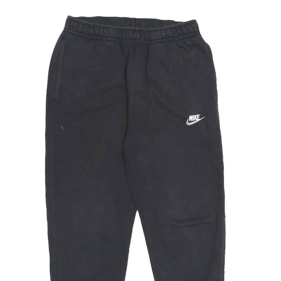 NIKE Mens Joggers Black S W26 L26 Cotton Blend Slim Tapered Casual Sportswear