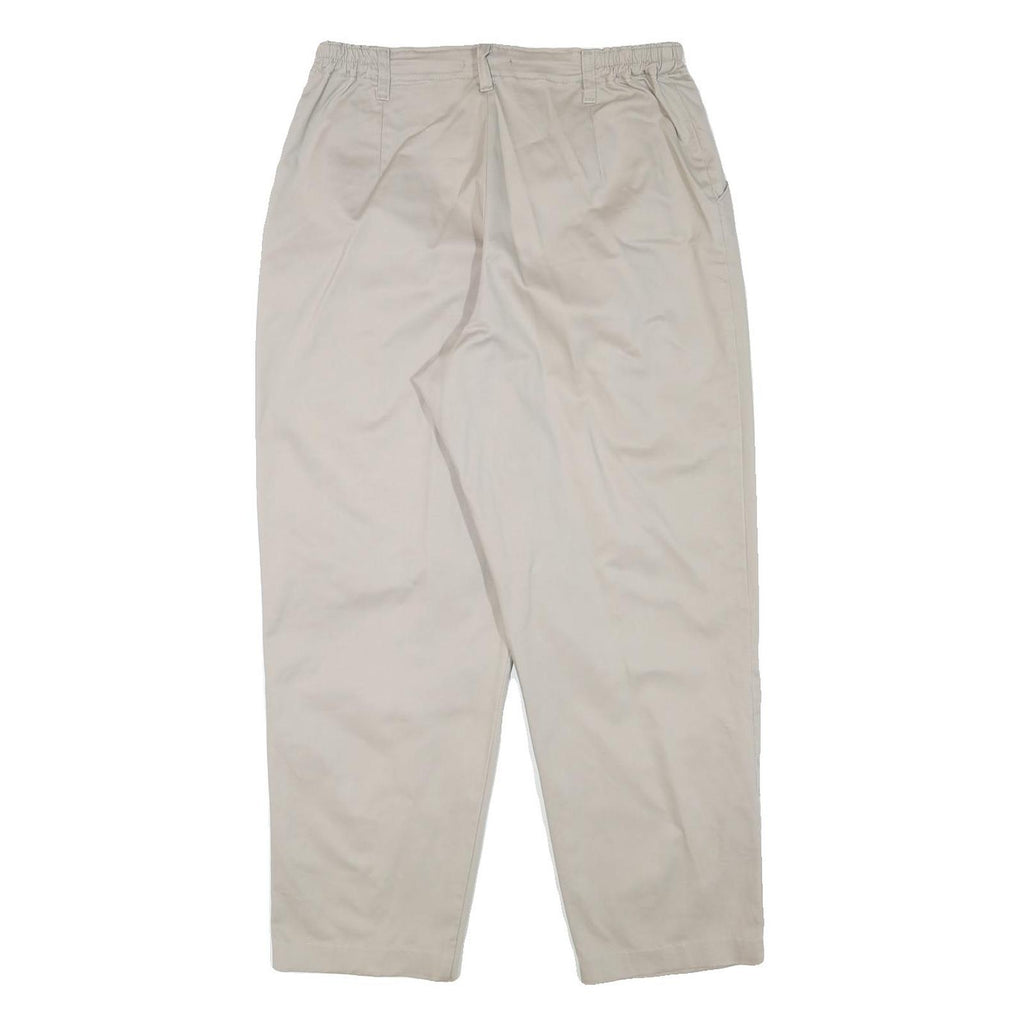 LEE Mens Relaxed Beige Cotton Blend Trousers W30 L28 Casual Zip Closure