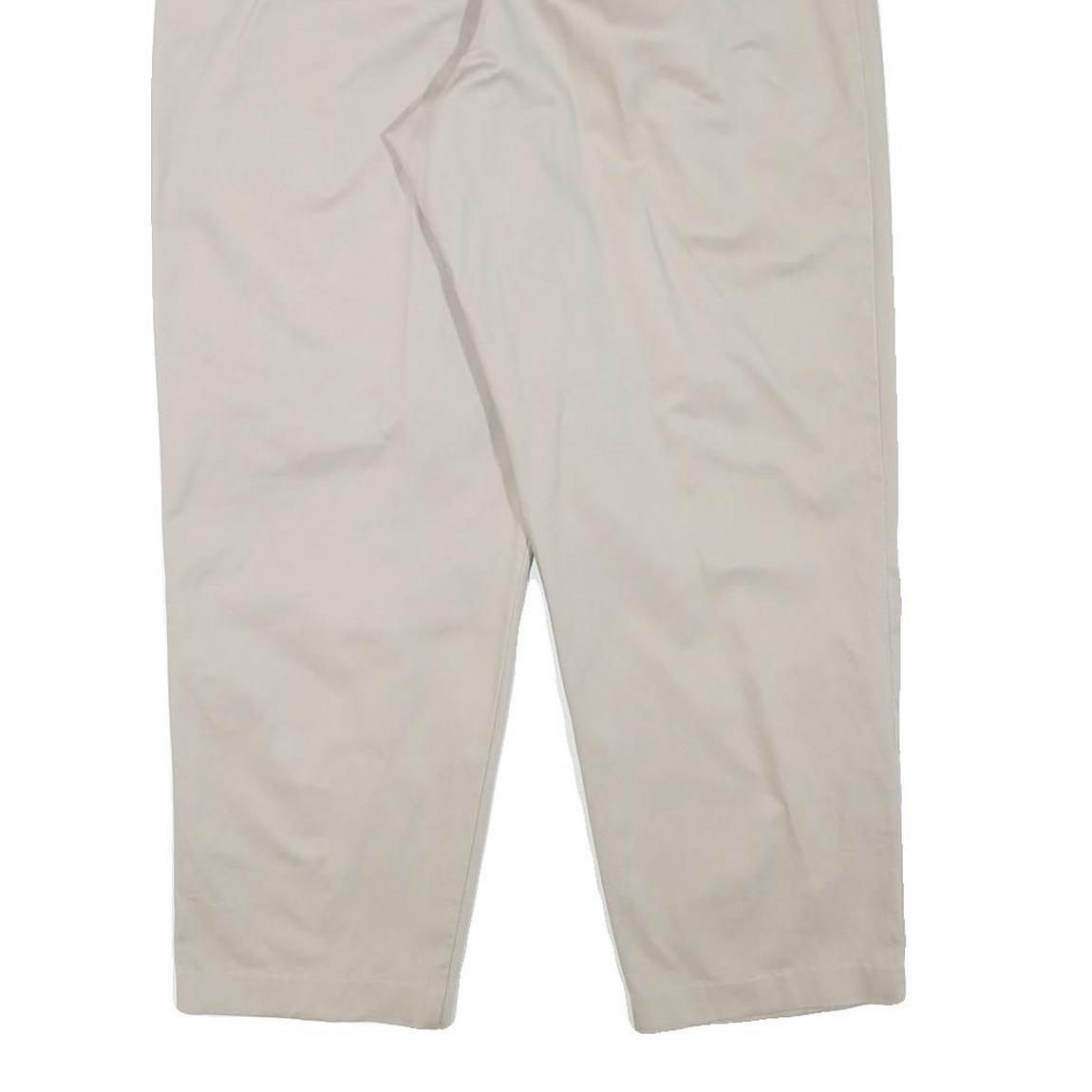 LEE Mens Relaxed Beige Cotton Blend Trousers W30 L28 Casual Zip Closure