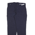 CARHARTT Mens Cotton Blend Blue Regular Straight Trousers W38 L36 Workwear