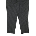 GUESS Mens Viscose Blend Black Slim Straight Trousers W35 L26 Checked Pattern