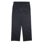 DICKIES Mens Trousers Black Regular Straight W38 L31