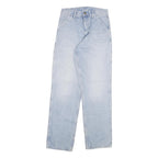 CARHARTT Womens Jeans Blue Regular Straight Denim Light W27 L34 Classic Fit Zip