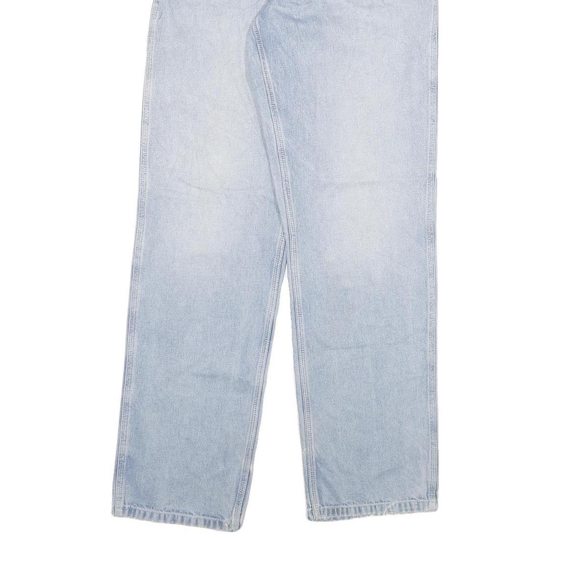 CARHARTT Womens Jeans Blue Regular Straight Denim Light W27 L34 Classic Fit Zip