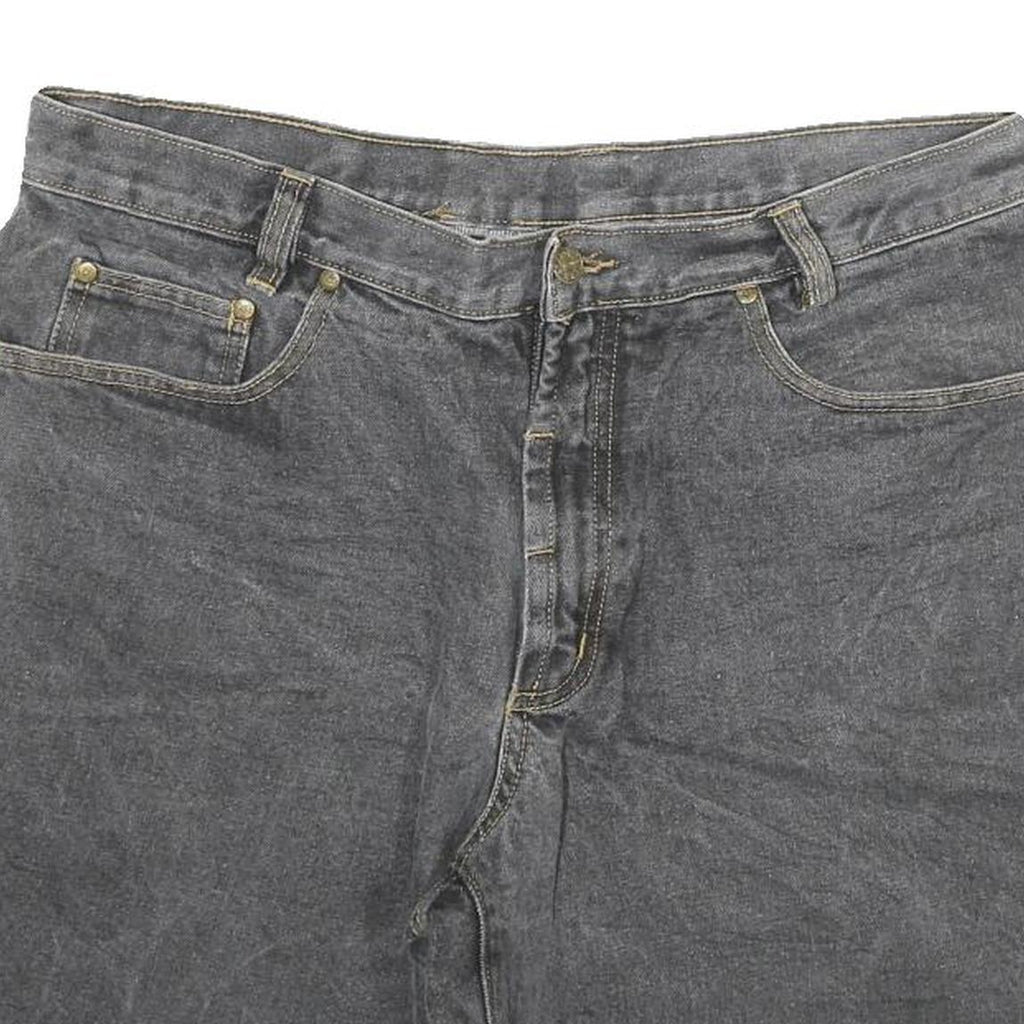 WESTERN STAR Mens Shorts Black Casual XL W34 Cotton Blend Classic Fit Zip Pocket