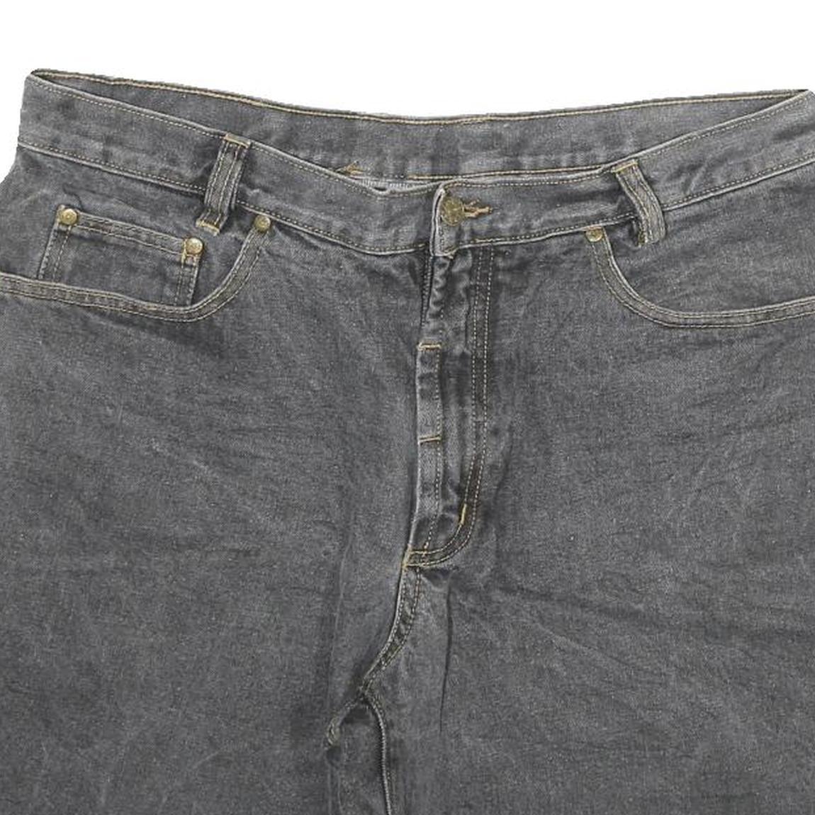 WESTERN STAR Mens Shorts Black Casual XL W34 Cotton Blend Classic Fit Zip Pocket