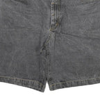 WESTERN STAR Mens Shorts Black Casual XL W34 Cotton Blend Classic Fit Zip Pocket