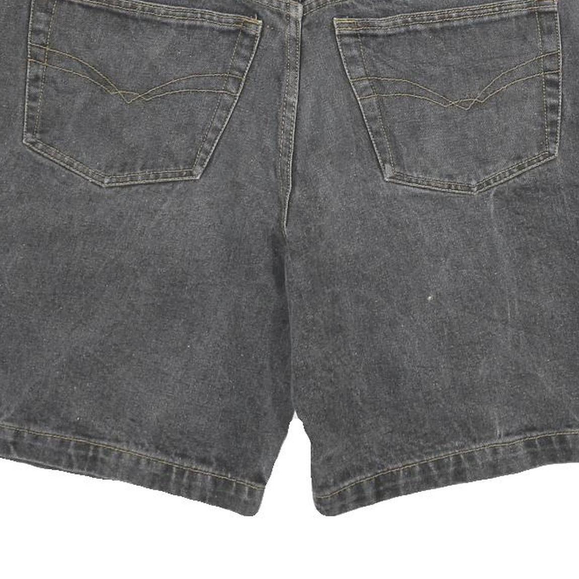 WESTERN STAR Mens Shorts Black Casual XL W34 Cotton Blend Classic Fit Zip Pocket