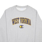 CHAMPION REVERSE WEAVE Mens Grey West Virginia Crew Neck L Cotton Blend
