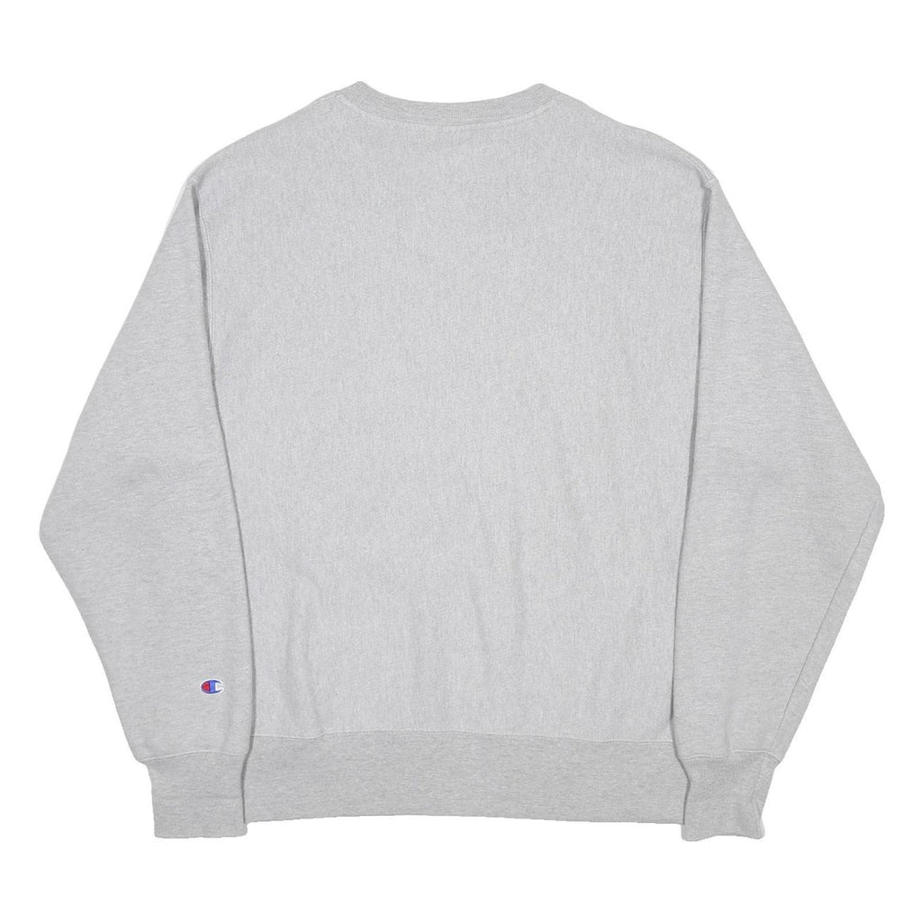 CHAMPION REVERSE WEAVE Mens Grey West Virginia Crew Neck L Cotton Blend