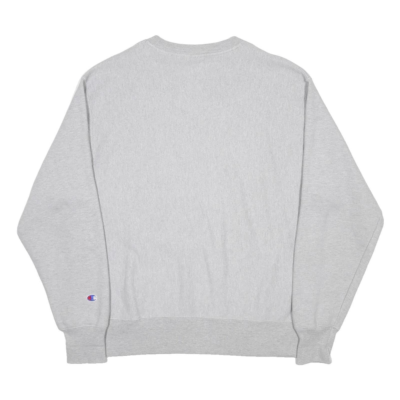 CHAMPION REVERSE WEAVE Mens Grey West Virginia Crew Neck L Cotton Blend