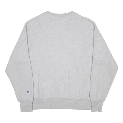 CHAMPION REVERSE WEAVE Mens Grey West Virginia Crew Neck L Cotton Blend