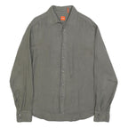 BOSS HUGO BOSS Mens Grey Casual Shirt M Lightweight Comfort Long Sleeve Relaxed