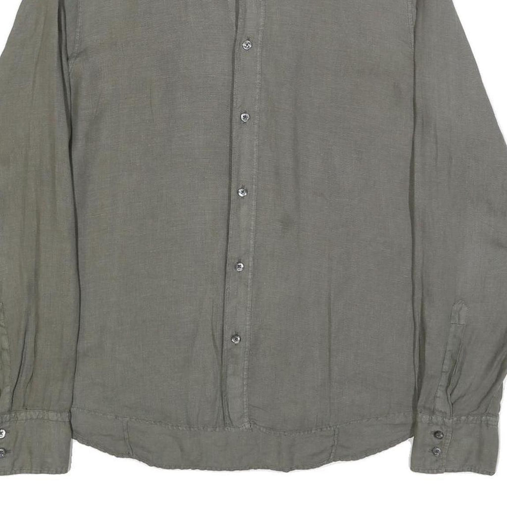 BOSS HUGO BOSS Mens Grey Casual Shirt M Lightweight Comfort Long Sleeve Relaxed