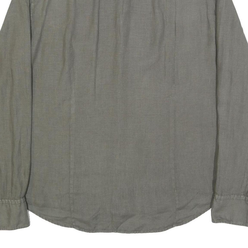 BOSS HUGO BOSS Mens Grey Casual Shirt M Lightweight Comfort Long Sleeve Relaxed