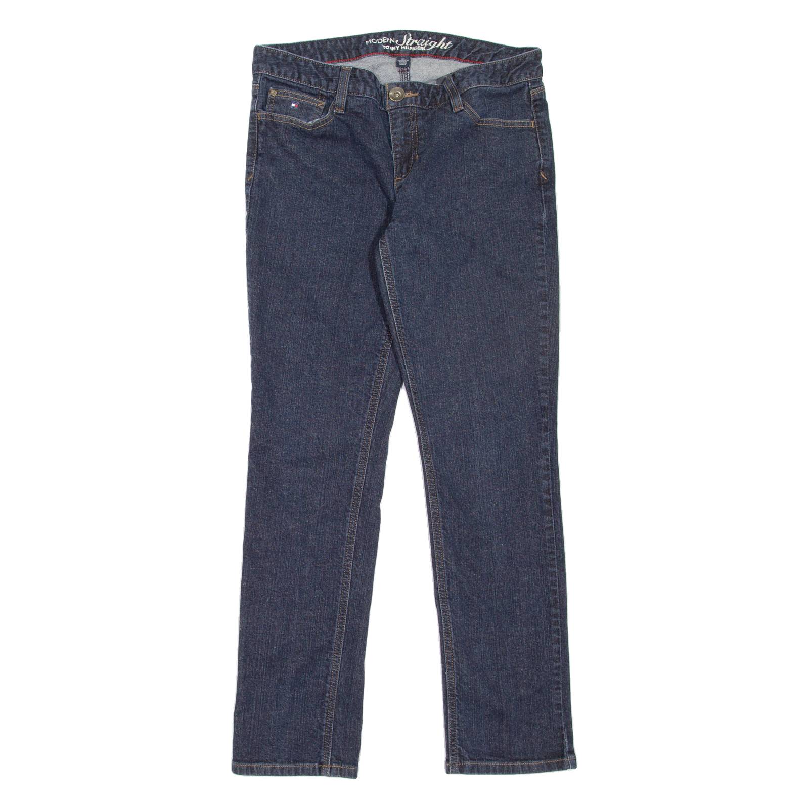TOMMY HILFIGER Womens Jeans Blue Regular Straight W30 L29