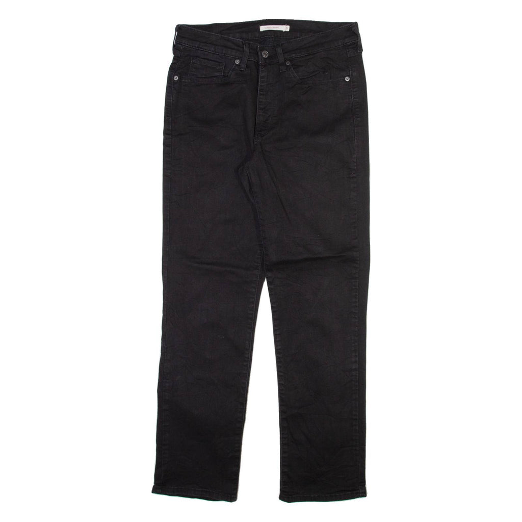 LEVI'S Womens Trousers Black Regular Straight W30 L29