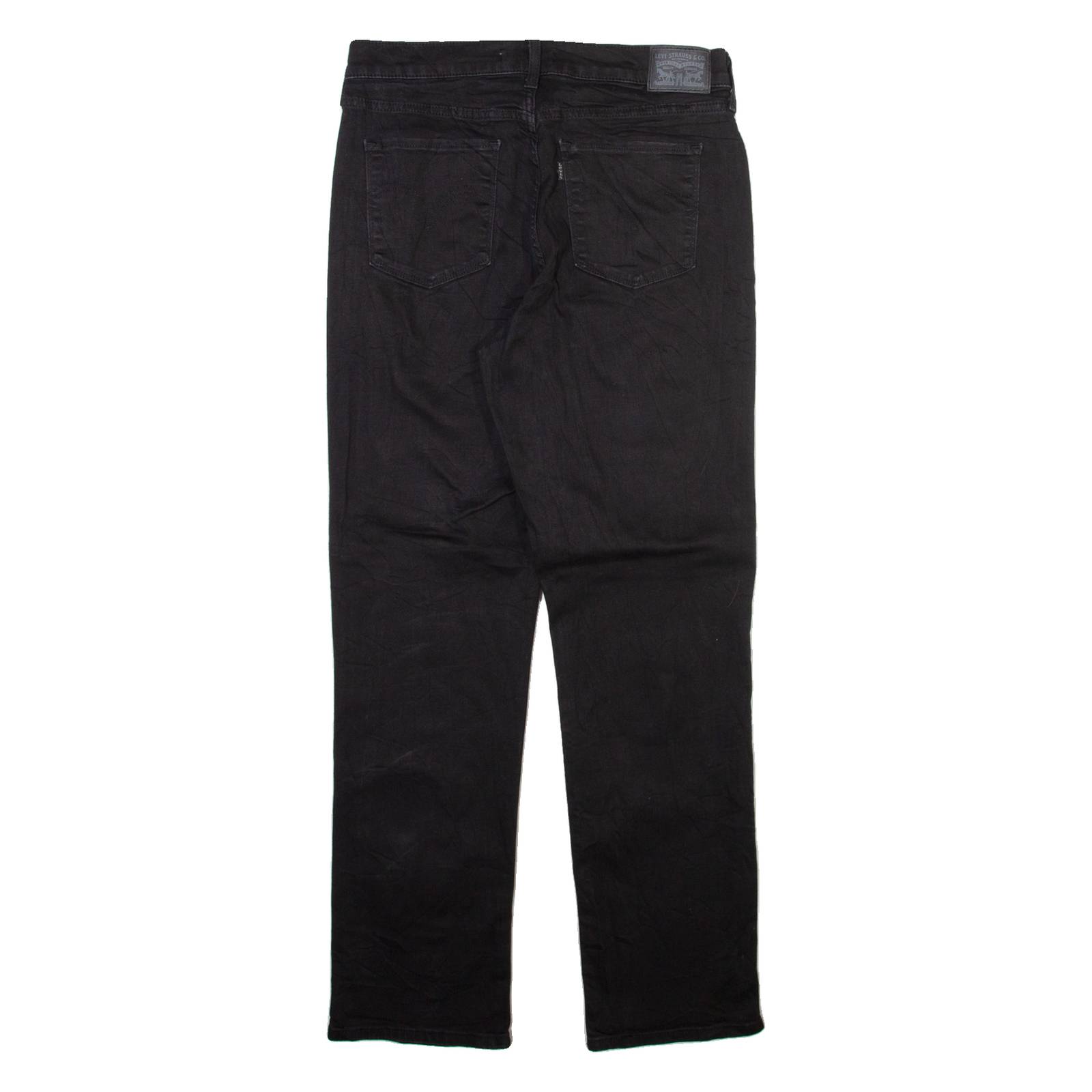 LEVI'S Womens Trousers Black Regular Straight W30 L29