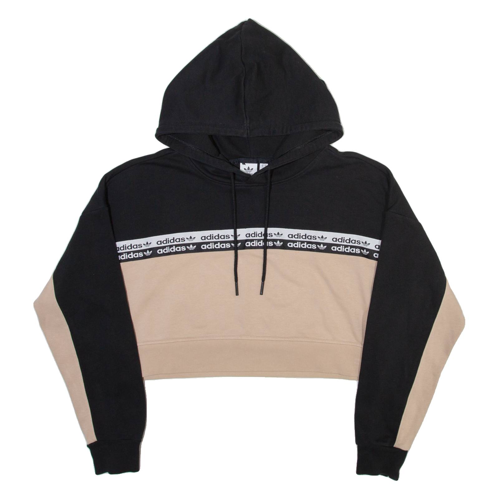 ADIDAS ORIGINALS Womens Beige Hoodie UK 14