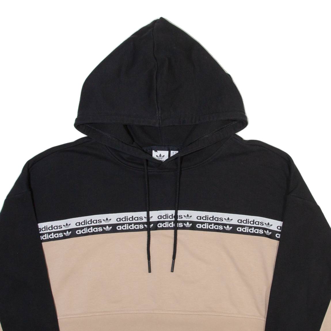 ADIDAS ORIGINALS Womens Beige Hoodie UK 14