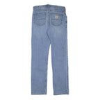 CARHARTT Womens Jeans Blue Relaxed Straight Denim Medium W30 L32 Zip Pocket