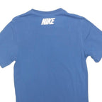 NIKE Mens Blue White Logo Tape Sleeve Graphic T-Shirt XS Crew Neck Short Sleeve