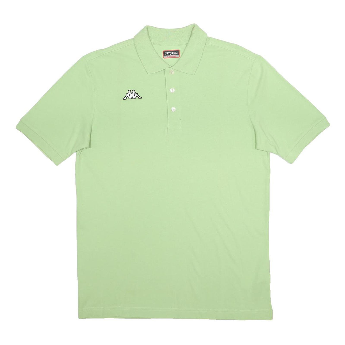 KAPPA Mens Light Green Short Sleeve Plain XL Cotton Polo Shirt Casual Sports