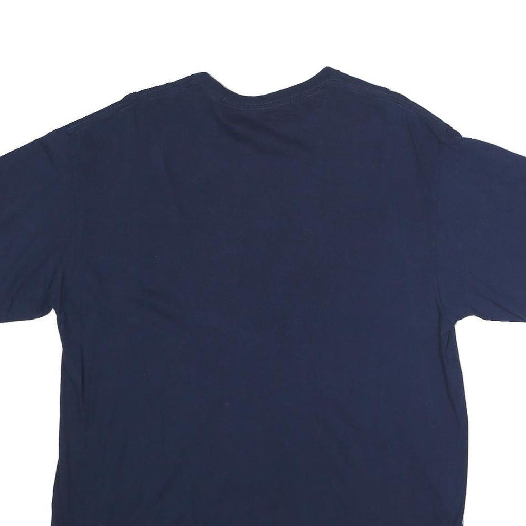 Mens Navy Blue Statue Of Liberty Graphic T-Shirt L Short Sleeve Crew Neck