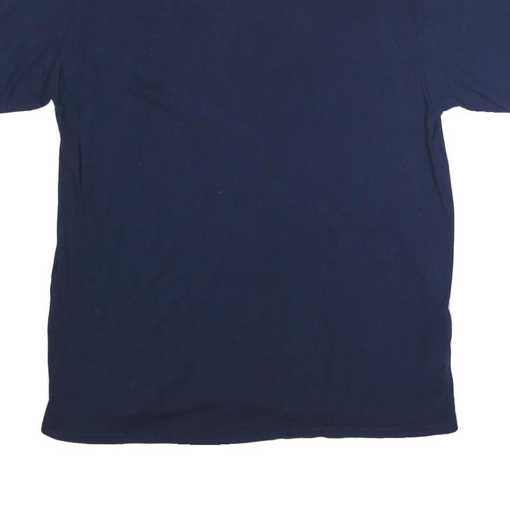 Mens Navy Blue Statue Of Liberty Graphic T-Shirt L Short Sleeve Crew Neck