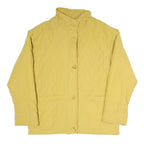 CITYLIFE Womens Yellow Quilted Button Jacket XL Polyester Blend Classic