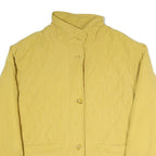 CITYLIFE Womens Yellow Quilted Button Jacket XL Polyester Blend Classic