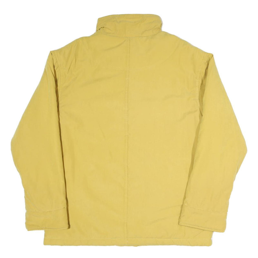 CITYLIFE Womens Yellow Quilted Button Jacket XL Polyester Blend Classic