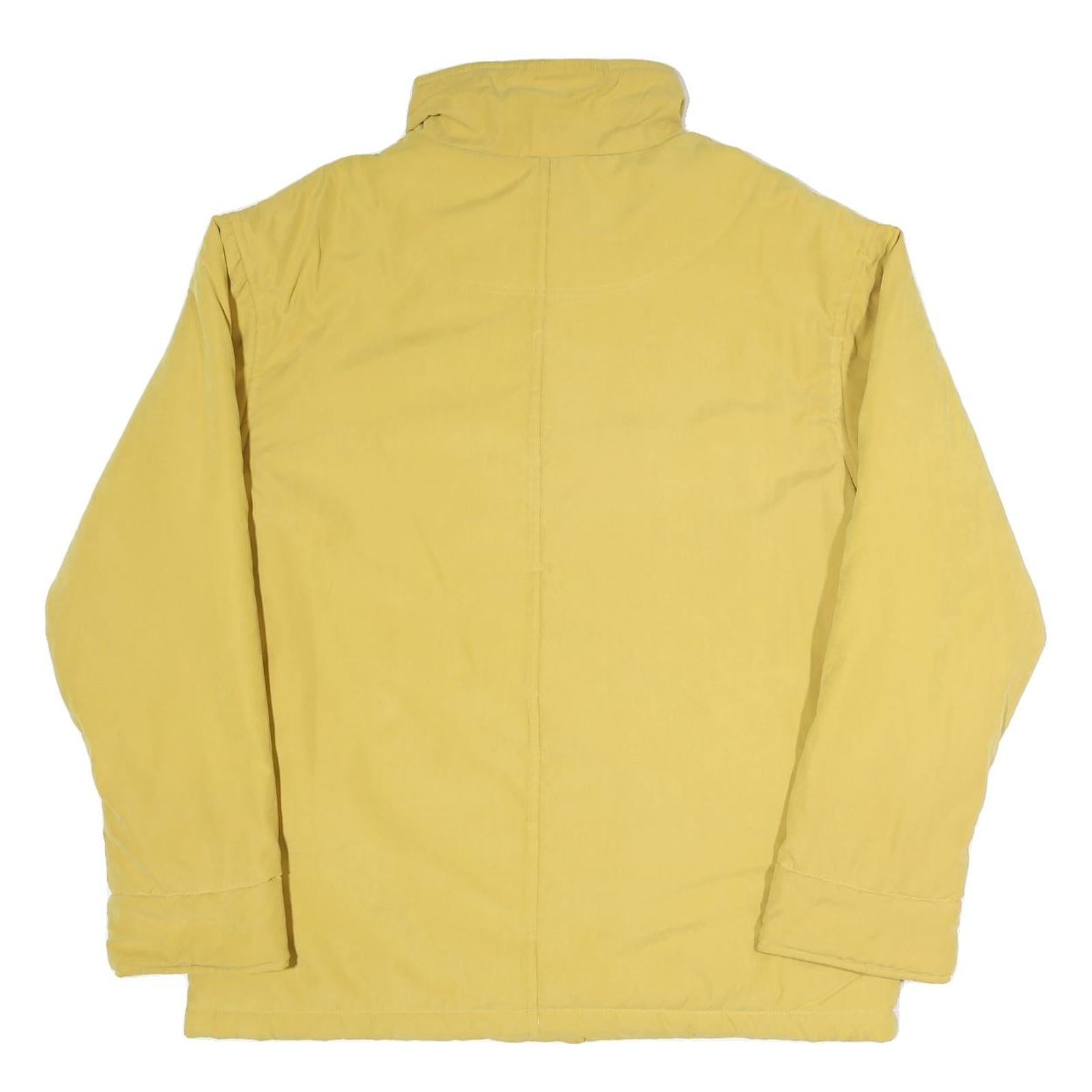 CITYLIFE Womens Yellow Quilted Button Jacket XL Polyester Blend Classic