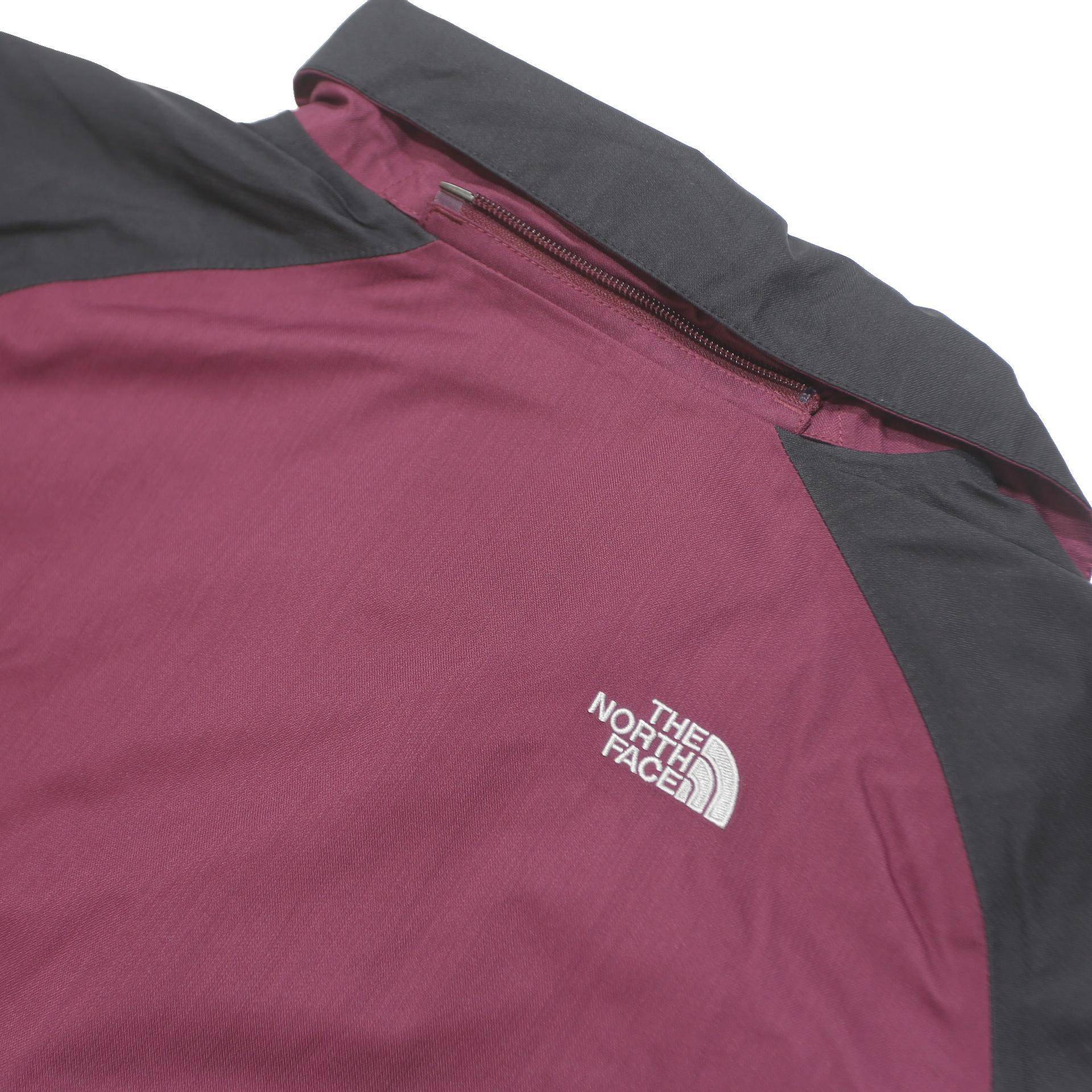THE NORTH FACE Womens Red & Black Outdoor Jacket M Nylon Zip Performance