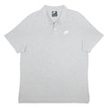 NIKE Mens Grey Polo Shirt XL Cotton Short Sleeve Plain Casual Sportswear