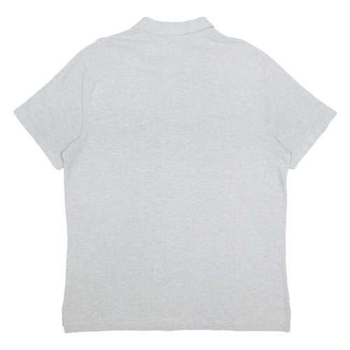 NIKE Mens Grey Polo Shirt XL Cotton Short Sleeve Plain Casual Sportswear