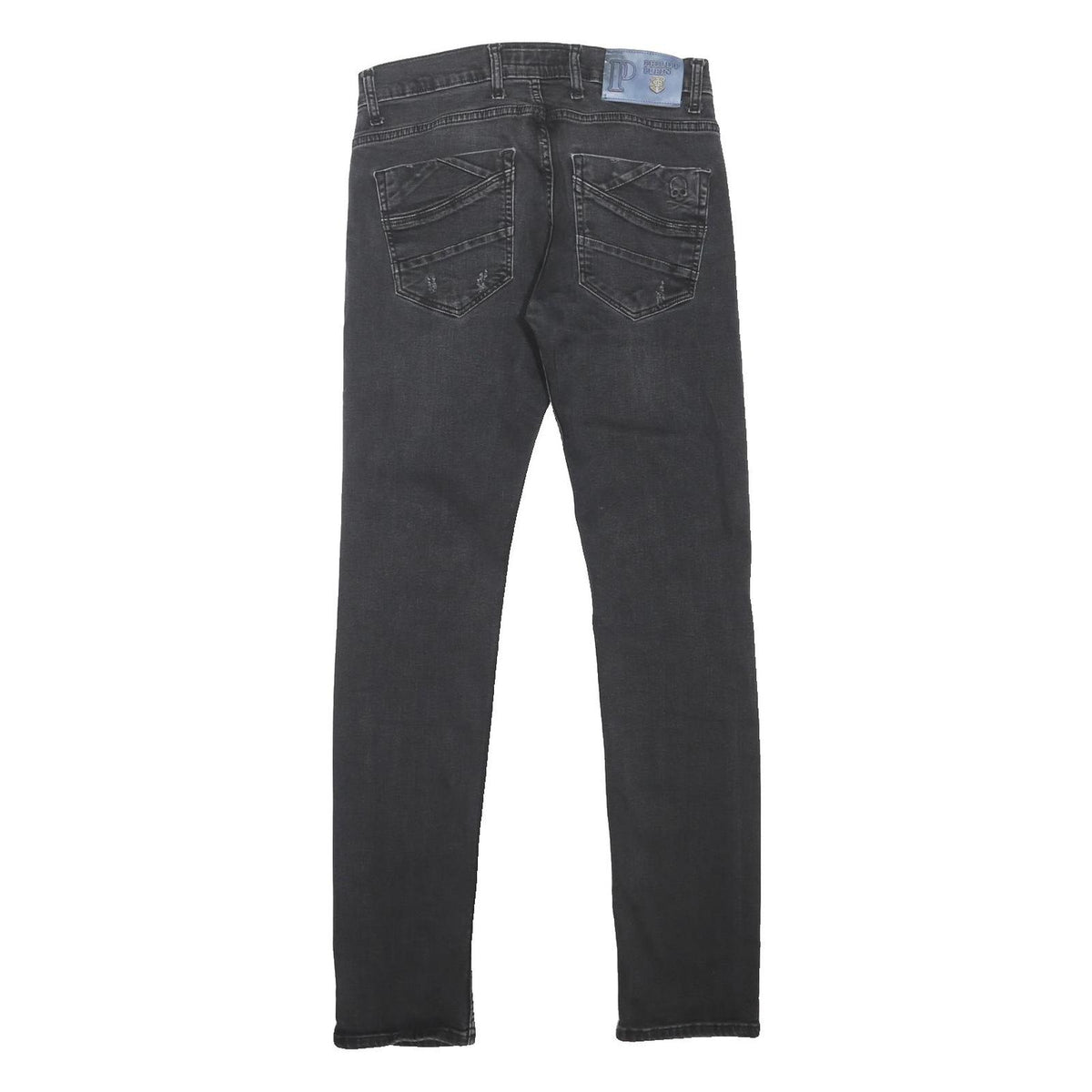 PHILIPP PLEIN Mens Black Regular Skinny Denim W30 L33 Button Cotton Blend