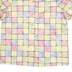 BLAIR Womens Pastel Yellow & Multicolour Check Printed Shirt Short Sleeve