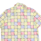 BLAIR Womens Pastel Yellow & Multicolour Check Printed Shirt Short Sleeve