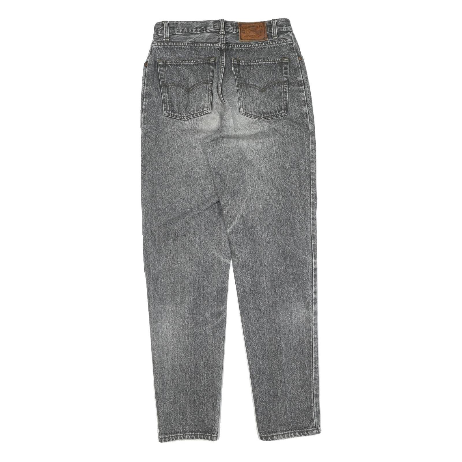 LEVI'S Womens Regular Fit Grey Denim Straight Jeans W31 L34 Classic Cotton Zip