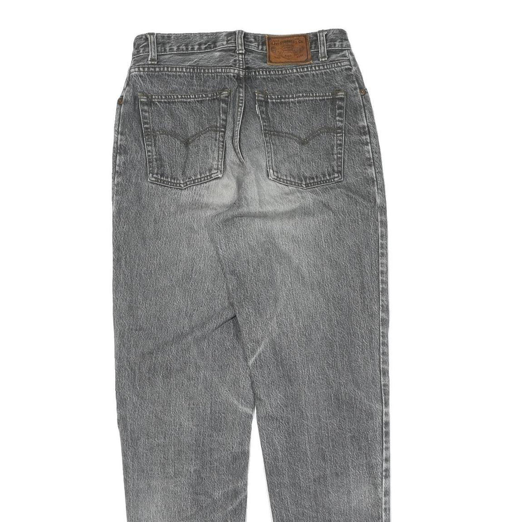 LEVI'S Womens Regular Fit Grey Denim Straight Jeans W31 L34 Classic Cotton Zip