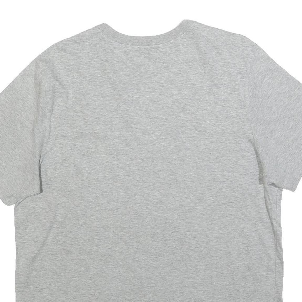 NIKE Mens Grey Graphic T-Shirt L Short Sleeve Crew Neck Logo Cotton Casual