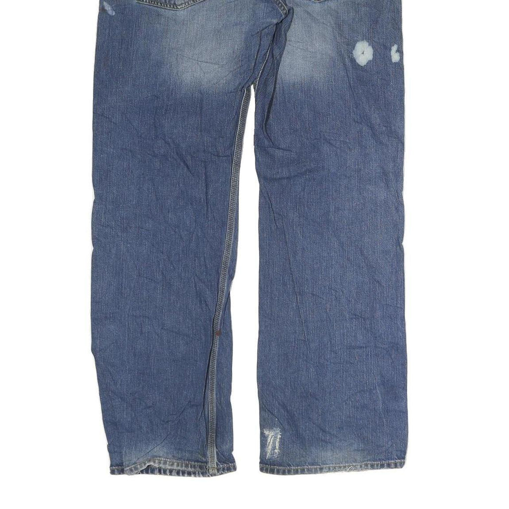 CARHARTT Mens Regular Fit Blue Denim Jeans W33 L34 Faded Button Closure Classic