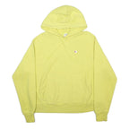 CHAMPION REVERSE WEAVE Womens Yellow Pullover Hoodie M Cotton Blend Casual Wear